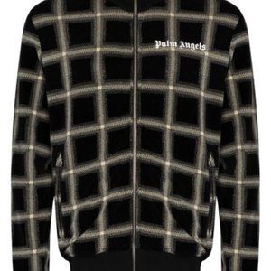 Palm Angels checked track jacket